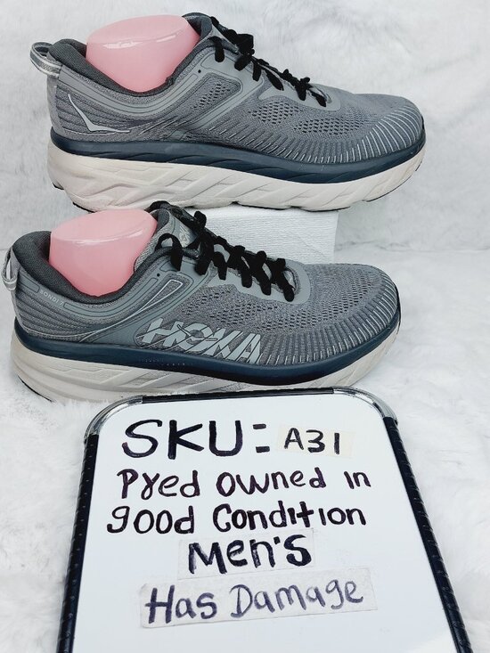 Hoka One One Men\'s Dark Gray Dove Bondi 7 Athletic Running Shoes Size 10.52EE main image 6